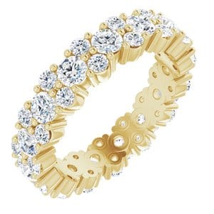 Rings 14K Yellow Round Eternity Band Mounting Size 6