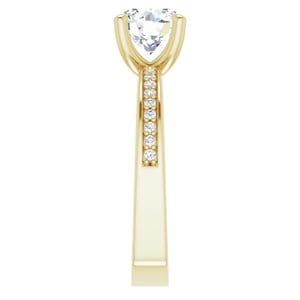 Rings 14K Yellow 7.4 mm Round Engagement Ring Mounting