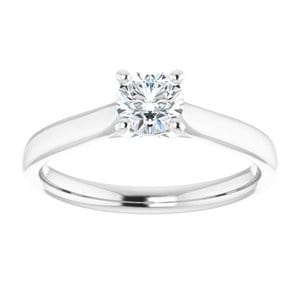 Rings 14K White 4.8 mm Round Engagement Ring Mounting