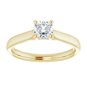 Rings 14K Yellow 4.8 mm Round Engagement Ring Mounting