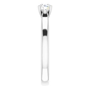 Rings 14K White 4.4 mm Round Engagement Ring Mounting