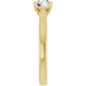 Rings 14K Yellow 5.8 mm Round Engagement Ring Mounting