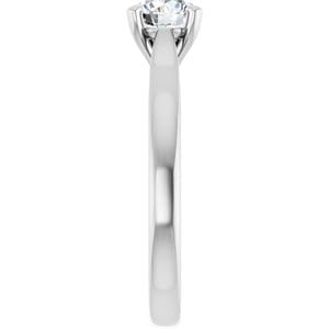 Rings Platinum 5.8 mm Round Engagement Ring Mounting