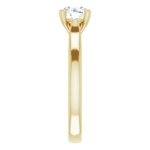 Rings 14K Yellow 6 mm Round Engagement Ring Mounting