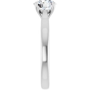 Rings Platinum 6.5 mm Round Engagement Ring Mounting