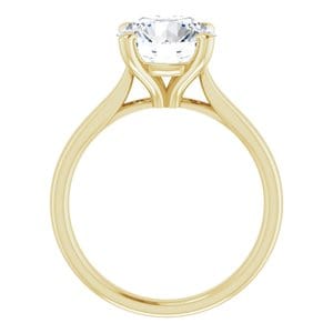 Rings 14K Yellow 9 mm Round Engagement Ring Mounting