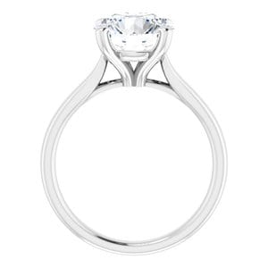 Rings Platinum 9 mm Round Engagement Ring Mounting
