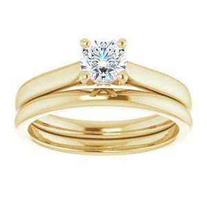Rings 14K Yellow 4.8 mm Round Engagement Ring Mounting