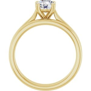 Rings 14K Yellow 5.8 mm Round Engagement Ring Mounting