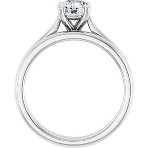 Rings Platinum 5.8 mm Round Engagement Ring Mounting