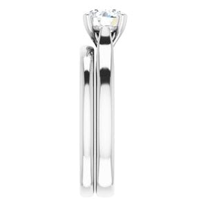 Rings Platinum 6 mm Round Engagement Ring Mounting