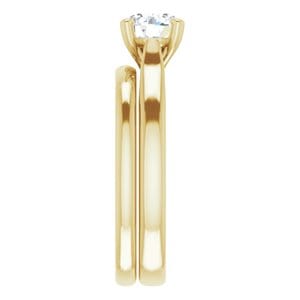 Rings 14K Yellow 6 mm Round Engagement Ring Mounting
