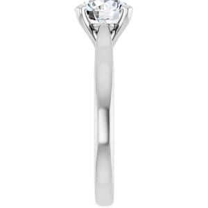 Rings Platinum 7.4 mm Round Engagement Ring Mounting