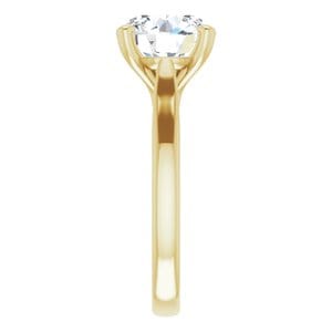 Rings 14K Yellow 9.4 mm Round Engagement Ring Mounting