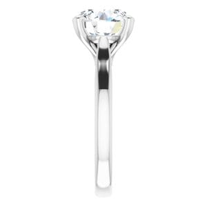 Rings Platinum 9.4 mm Round Engagement Ring Mounting