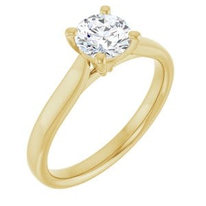 Rings 14K Yellow 5.8 mm Round Engagement Ring Mounting
