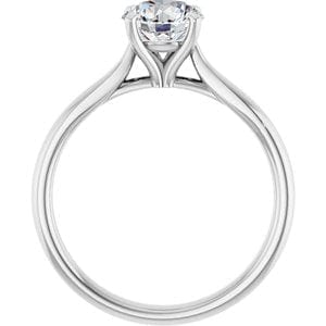 Rings Platinum 6.5 mm Round Engagement Ring Mounting