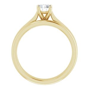 Rings 14K Yellow 4.8 mm Round Engagement Ring Mounting