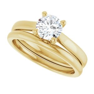 Rings 14K Yellow 5.8 mm Round Engagement Ring Mounting