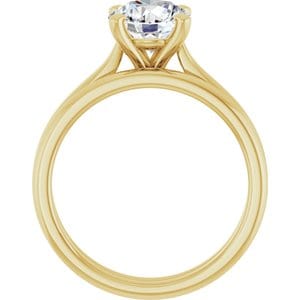 Rings 14K Yellow 7.4 mm Round Engagement Ring Mounting