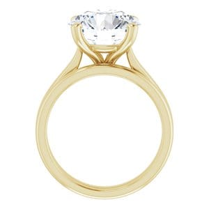 Rings 14K Yellow 11 mm Round Engagement Ring Mounting