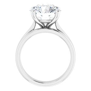 Rings Platinum 11 mm Round Engagement Ring Mounting