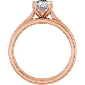 Rings 14K Rose 8x6 mm Oval Engagement Ring Mounting