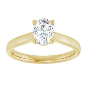 Rings 14K Yellow 7x5 mm Oval Engagement Ring Mounting