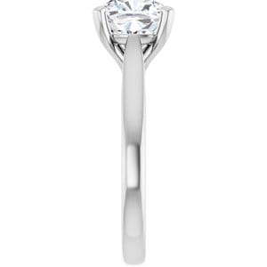 Rings 14K White 8 mm Cushion Engagement Ring Mounting