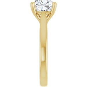 Rings 14K Yellow 8 mm Cushion Engagement Ring Mounting