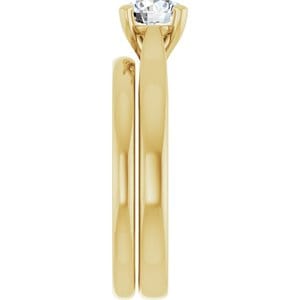 Rings 14K Yellow 5.8 mm Round Engagement Ring Mounting