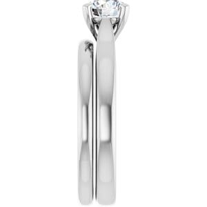 Rings Platinum 5.8 mm Round Engagement Ring Mounting