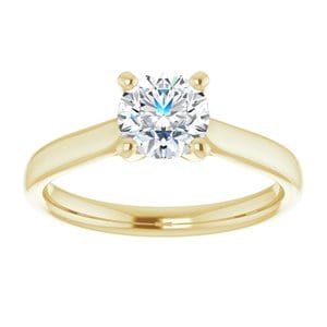 Rings 14K Yellow 6 mm Round Engagement Ring Mounting