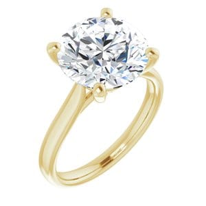 Rings 14K Yellow 11 mm Round Engagement Ring Mounting