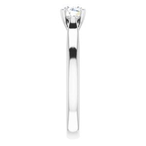 Rings 14K White 4.8 mm Round Engagement Ring Mounting