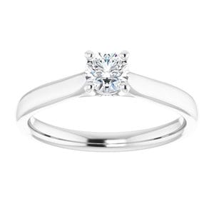 Rings 14K White 4.4 mm Round Engagement Ring Mounting