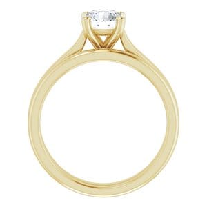 Rings 14K Yellow 6 mm Round Engagement Ring Mounting