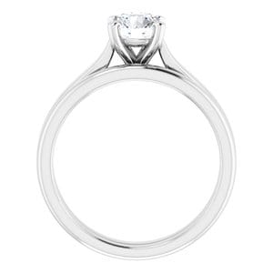 Rings Platinum 6 mm Round Engagement Ring Mounting