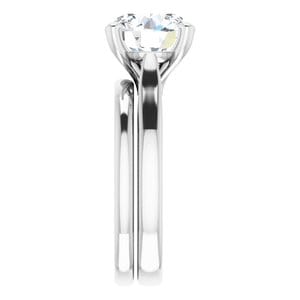 Rings Platinum 9.4 mm Round Engagement Ring Mounting