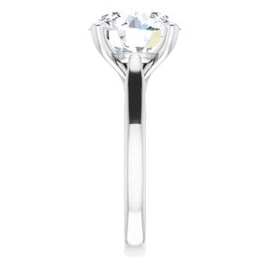 Rings Platinum 11 mm Round Engagement Ring Mounting