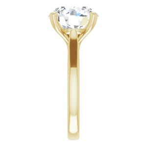 Rings 14K Yellow 11 mm Round Engagement Ring Mounting