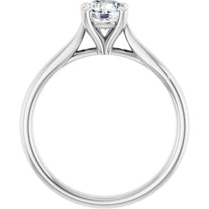 Rings Platinum 5.8 mm Round Engagement Ring Mounting