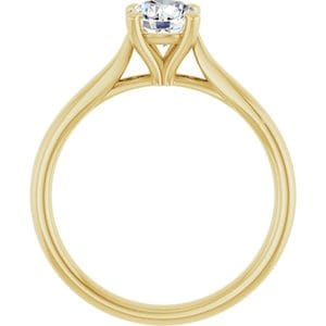 Rings 14K Yellow 5.8 mm Round Engagement Ring Mounting