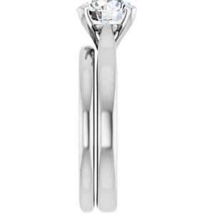 Rings Platinum 7.4 mm Round Engagement Ring Mounting