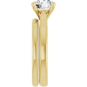 Rings 14K Yellow 7.4 mm Round Engagement Ring Mounting