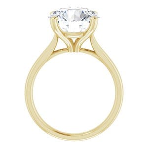Rings 14K Yellow 11 mm Round Engagement Ring Mounting