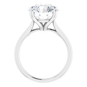 Rings Platinum 11 mm Round Engagement Ring Mounting