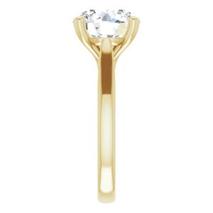 Rings 14K Yellow 10 mm Round Engagement Ring Mounting