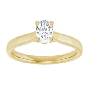 Rings 14K Yellow 6x4 mm Oval Engagement Ring Mounting