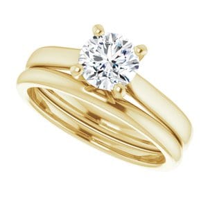 Rings 14K Yellow 6 mm Round Engagement Ring Mounting